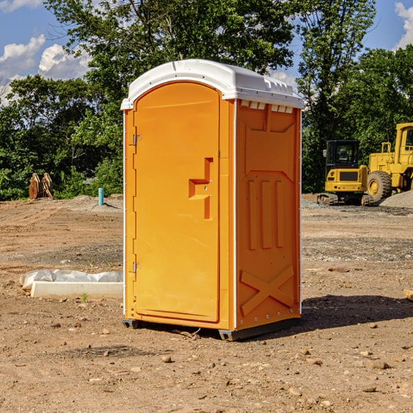 how often are the portable restrooms cleaned and serviced during a rental period in Fairmount Indiana